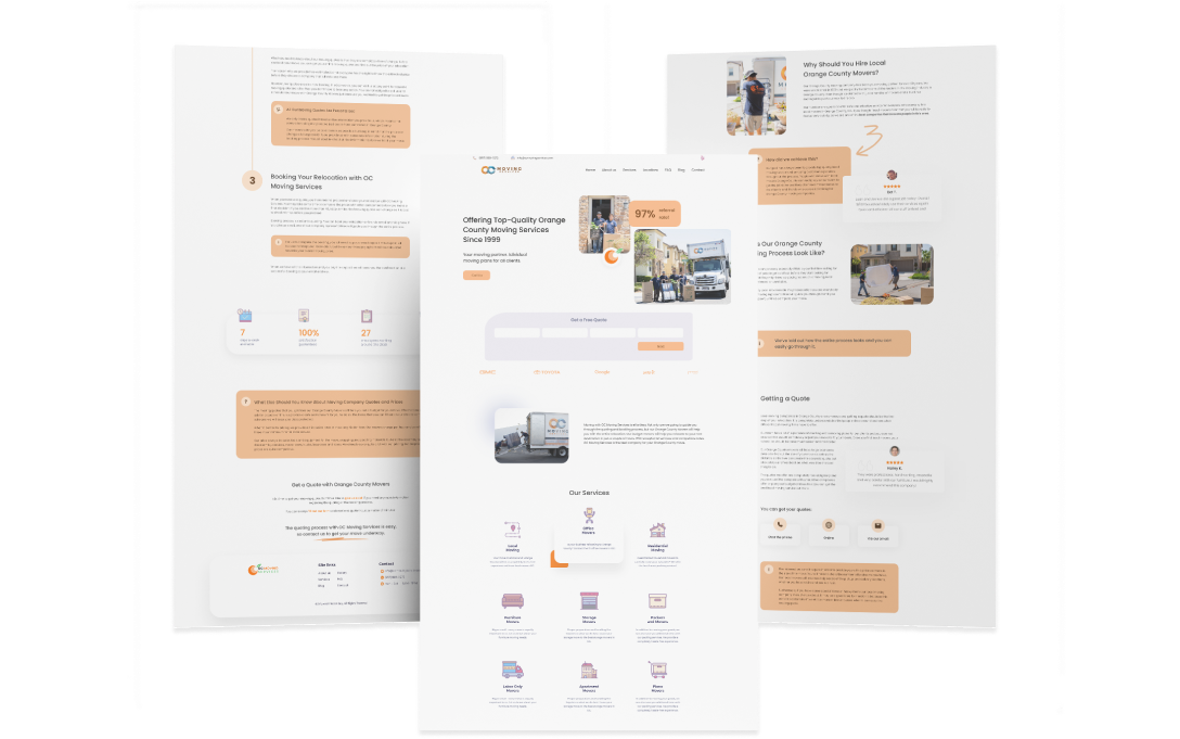 three page mockup photo